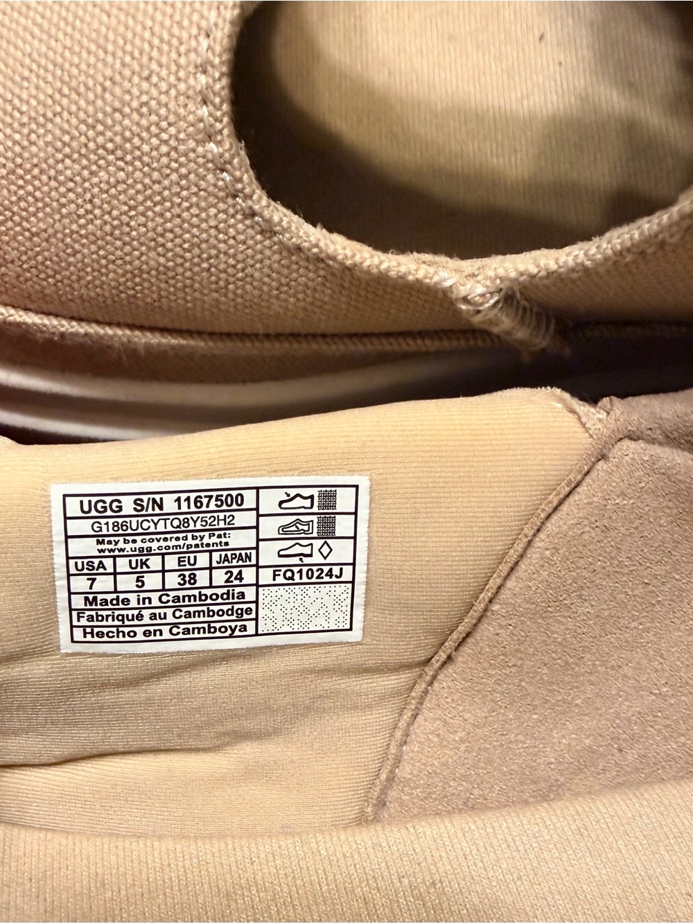UGG Women's Tan Canvas Platform Mary Jane Slingback - Picture 12 of 14